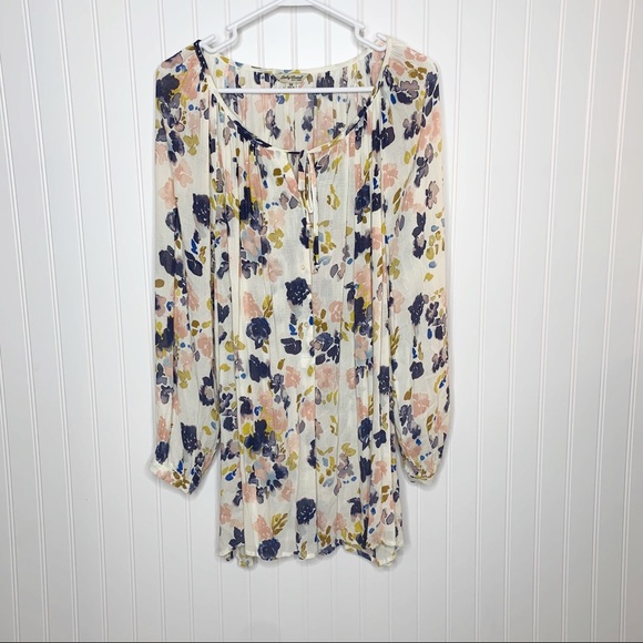 Lucky Brand Tops - Lucky Brand Floral Chiffon Blouse Size 3x